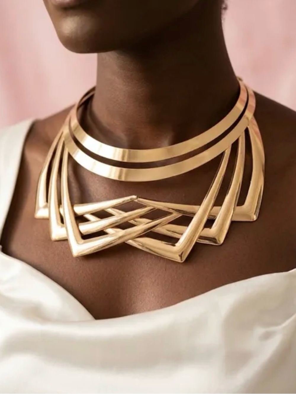 Zara Gold Egyptian Style Chocker Necklace
